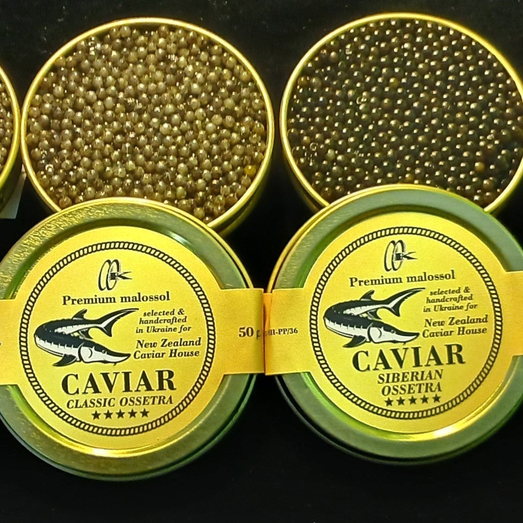premium sturgeon caviar imported from Ukraine and available in New Zealand